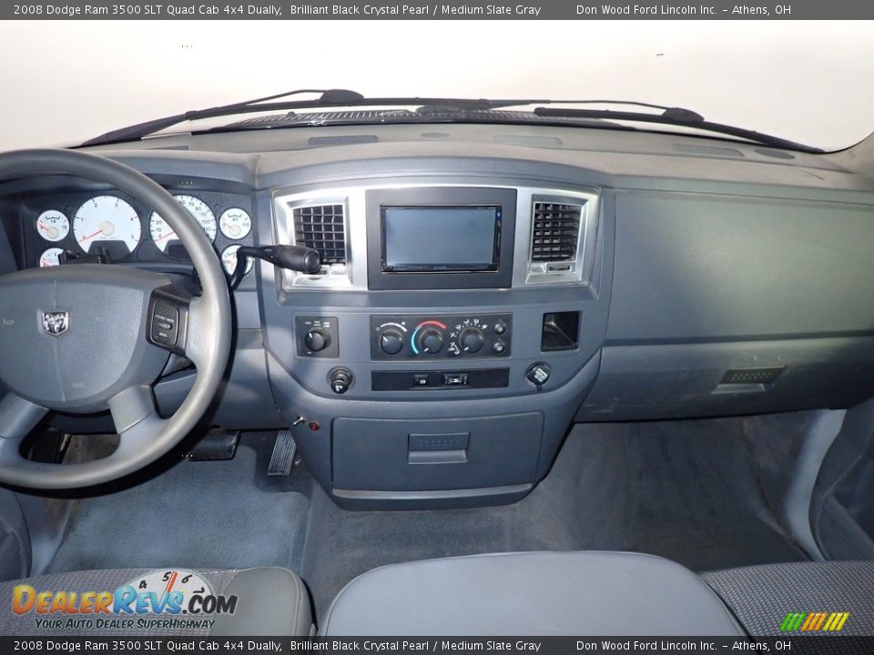 2008 Dodge Ram 3500 SLT Quad Cab 4x4 Dually Brilliant Black Crystal Pearl / Medium Slate Gray Photo #19