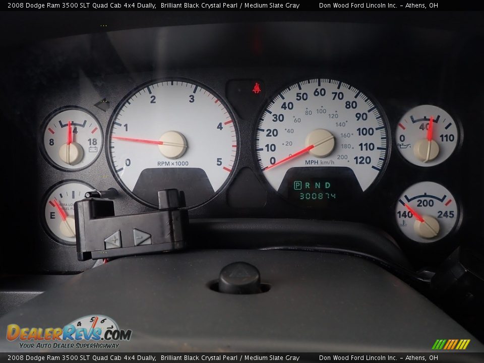 2008 Dodge Ram 3500 SLT Quad Cab 4x4 Dually Brilliant Black Crystal Pearl / Medium Slate Gray Photo #21