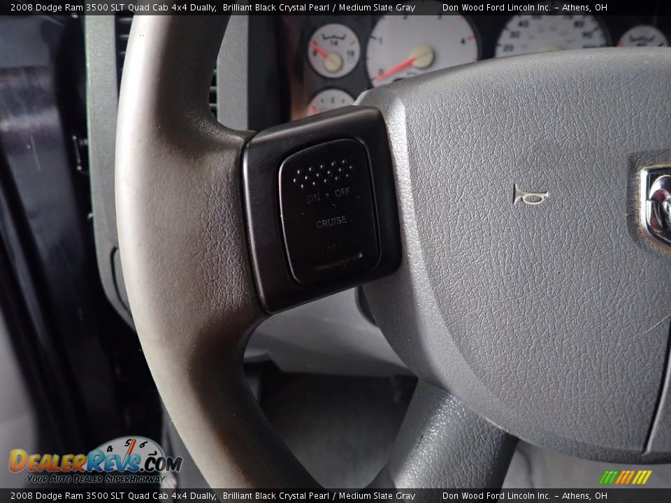 2008 Dodge Ram 3500 SLT Quad Cab 4x4 Dually Brilliant Black Crystal Pearl / Medium Slate Gray Photo #22