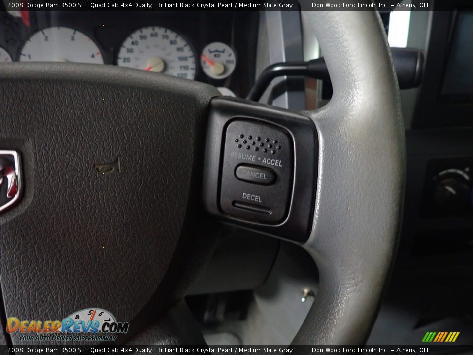 2008 Dodge Ram 3500 SLT Quad Cab 4x4 Dually Brilliant Black Crystal Pearl / Medium Slate Gray Photo #23