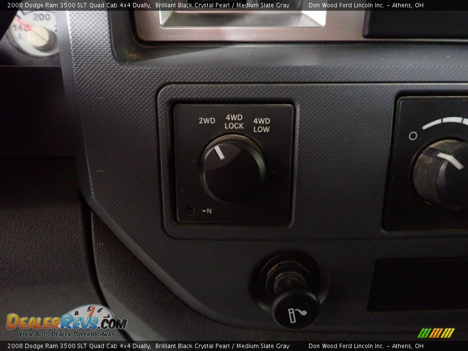 2008 Dodge Ram 3500 SLT Quad Cab 4x4 Dually Brilliant Black Crystal Pearl / Medium Slate Gray Photo #25