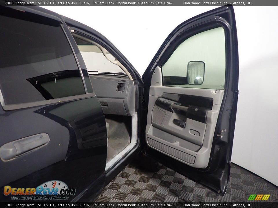 2008 Dodge Ram 3500 SLT Quad Cab 4x4 Dually Brilliant Black Crystal Pearl / Medium Slate Gray Photo #27