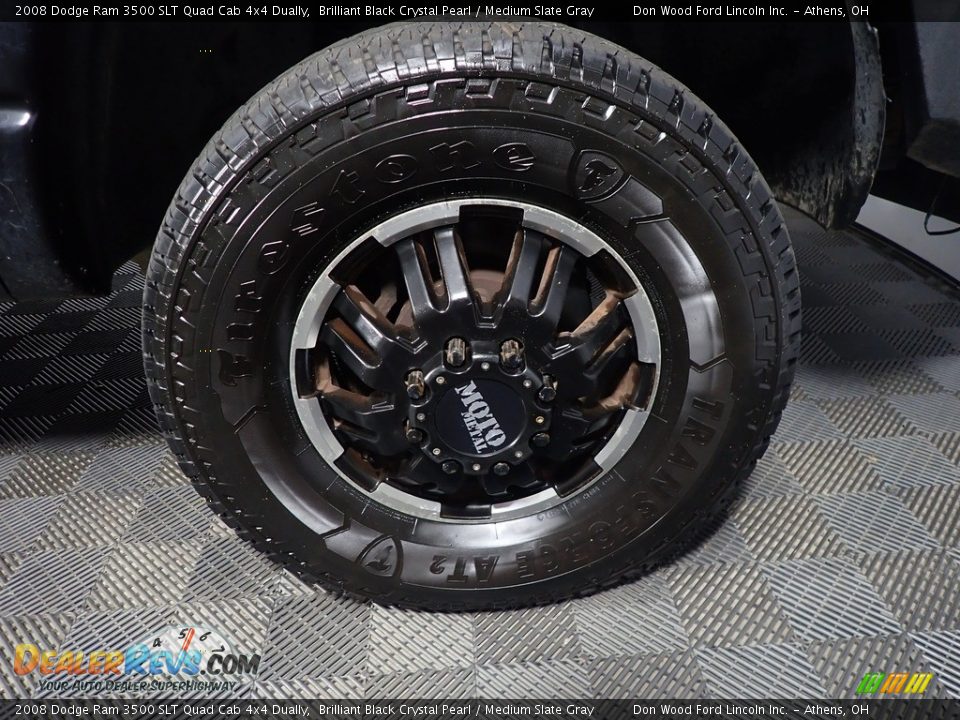 2008 Dodge Ram 3500 SLT Quad Cab 4x4 Dually Brilliant Black Crystal Pearl / Medium Slate Gray Photo #29