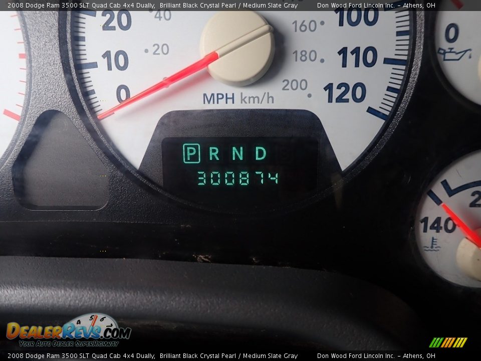 2008 Dodge Ram 3500 SLT Quad Cab 4x4 Dually Brilliant Black Crystal Pearl / Medium Slate Gray Photo #31
