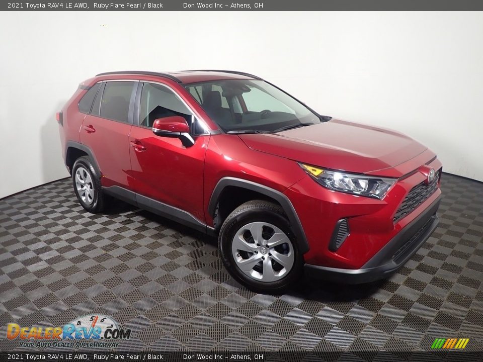 2021 Toyota RAV4 LE AWD Ruby Flare Pearl / Black Photo #3