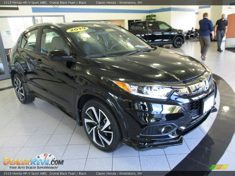 2019 Honda HR-V Sport AWD Crystal Black Pearl / Black Photo #3