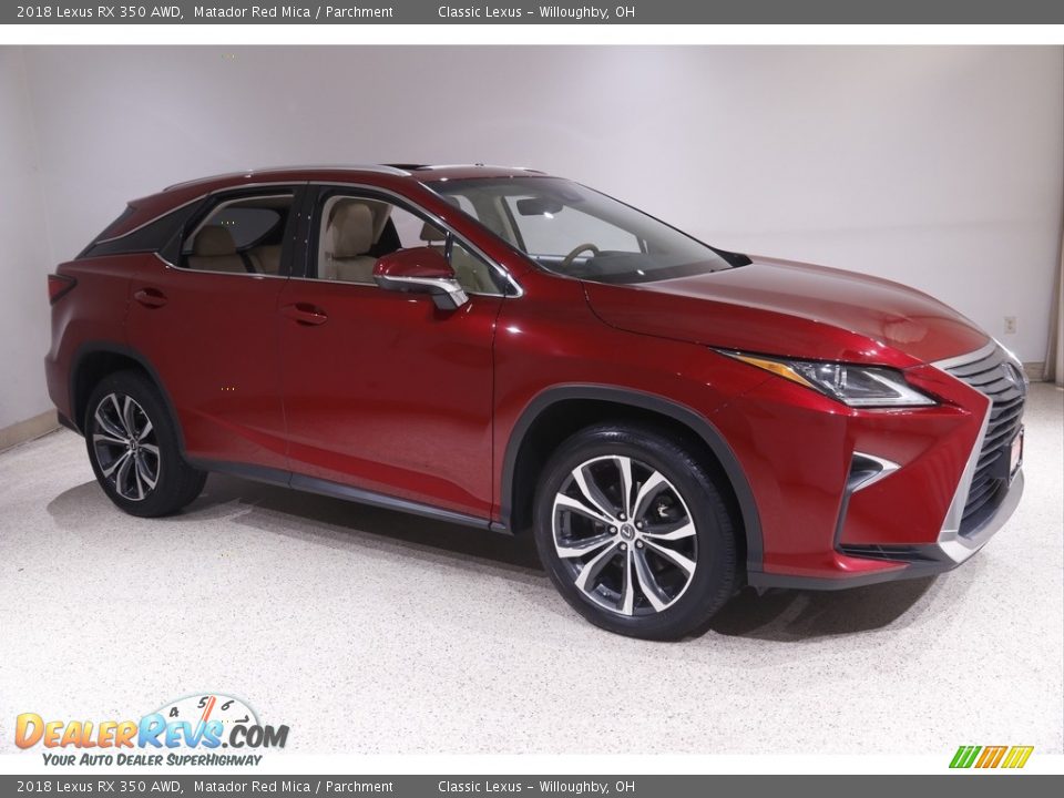2018 Lexus RX 350 AWD Matador Red Mica / Parchment Photo #1