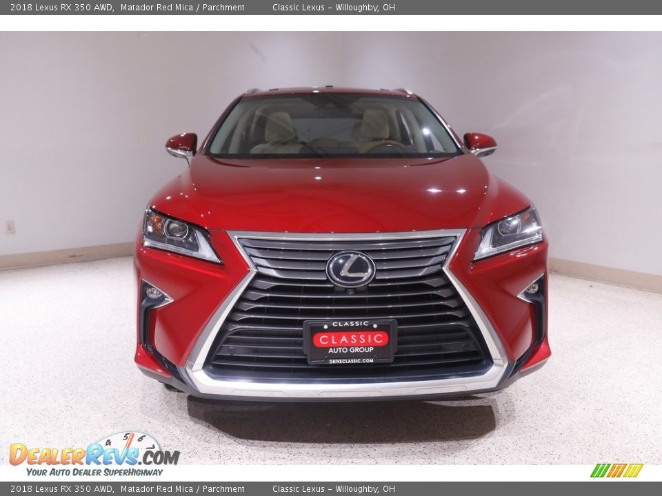 2018 Lexus RX 350 AWD Matador Red Mica / Parchment Photo #2