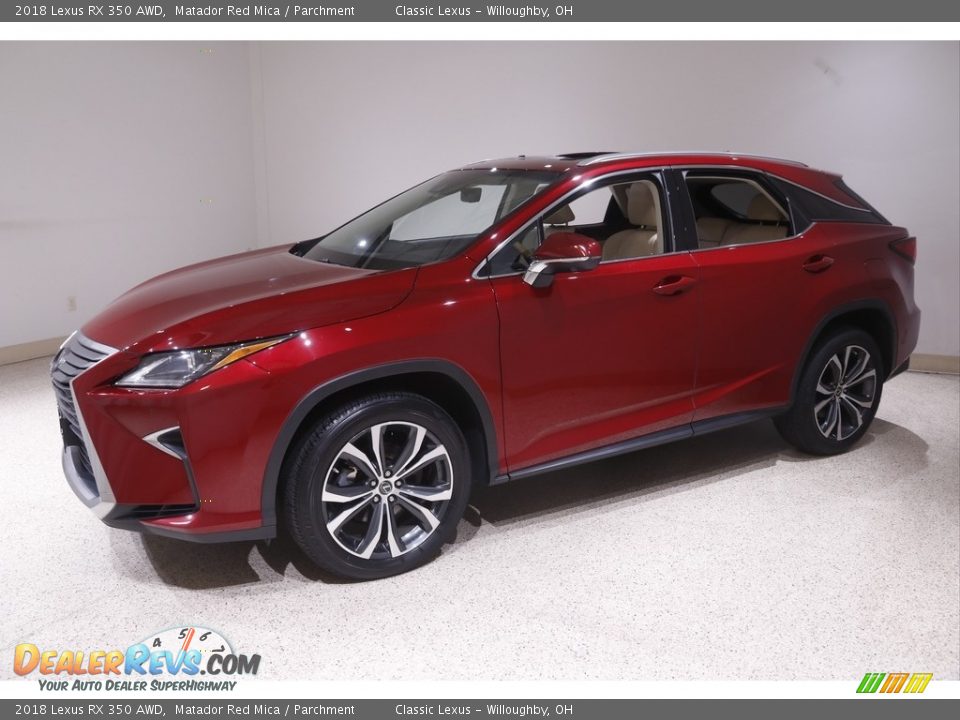 2018 Lexus RX 350 AWD Matador Red Mica / Parchment Photo #3