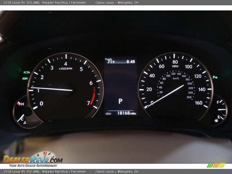 2018 Lexus RX 350 AWD Matador Red Mica / Parchment Photo #8