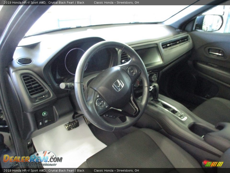 2019 Honda HR-V Sport AWD Crystal Black Pearl / Black Photo #28