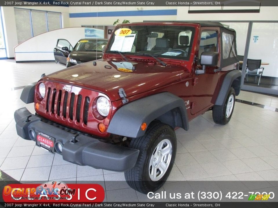 2007 Jeep Wrangler X 4x4 Red Rock Crystal Pearl / Dark Slate Gray/Medium Slate Gray Photo #1