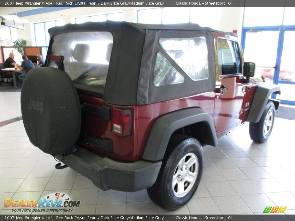 2007 Jeep Wrangler X 4x4 Red Rock Crystal Pearl / Dark Slate Gray/Medium Slate Gray Photo #7