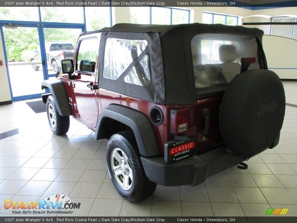 2007 Jeep Wrangler X 4x4 Red Rock Crystal Pearl / Dark Slate Gray/Medium Slate Gray Photo #9