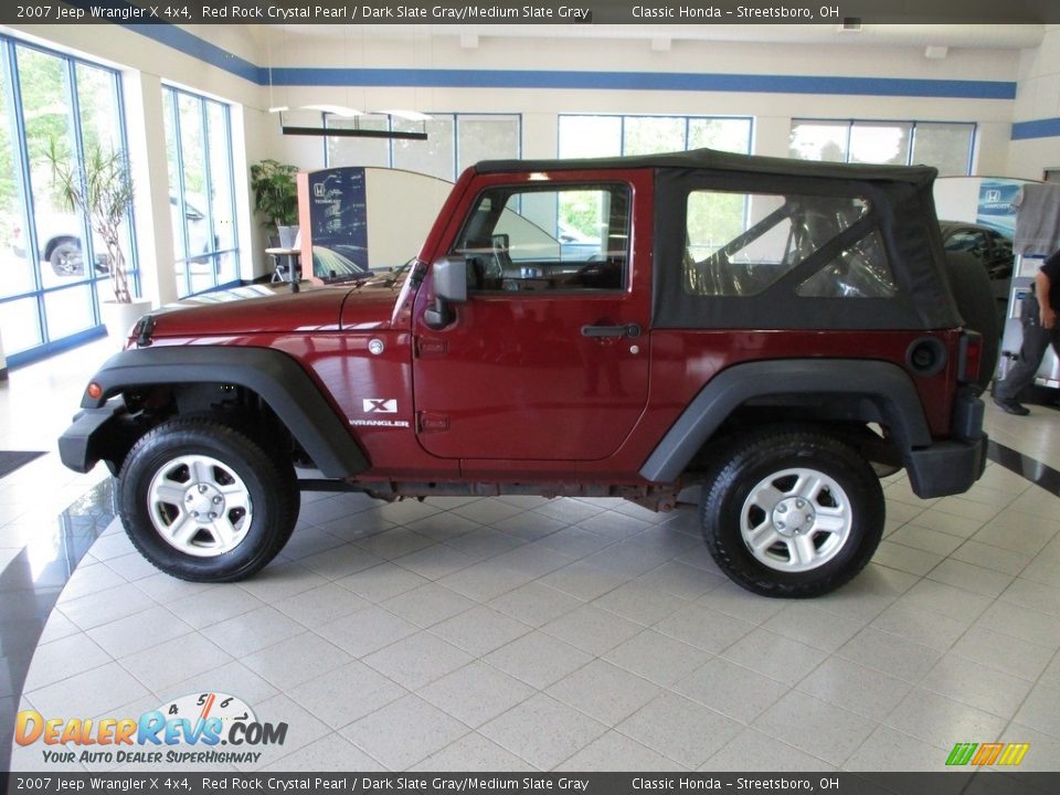 2007 Jeep Wrangler X 4x4 Red Rock Crystal Pearl / Dark Slate Gray/Medium Slate Gray Photo #10