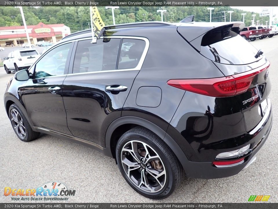 2020 Kia Sportage SX Turbo AWD Black Cherry / Beige Photo #3