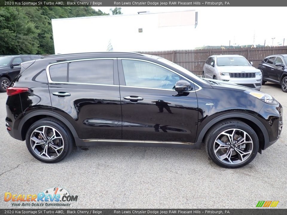 2020 Kia Sportage SX Turbo AWD Black Cherry / Beige Photo #7