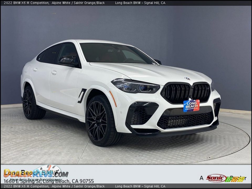 2022 BMW X6 M Competition Alpine White / Sakhir Orange/Black Photo #1