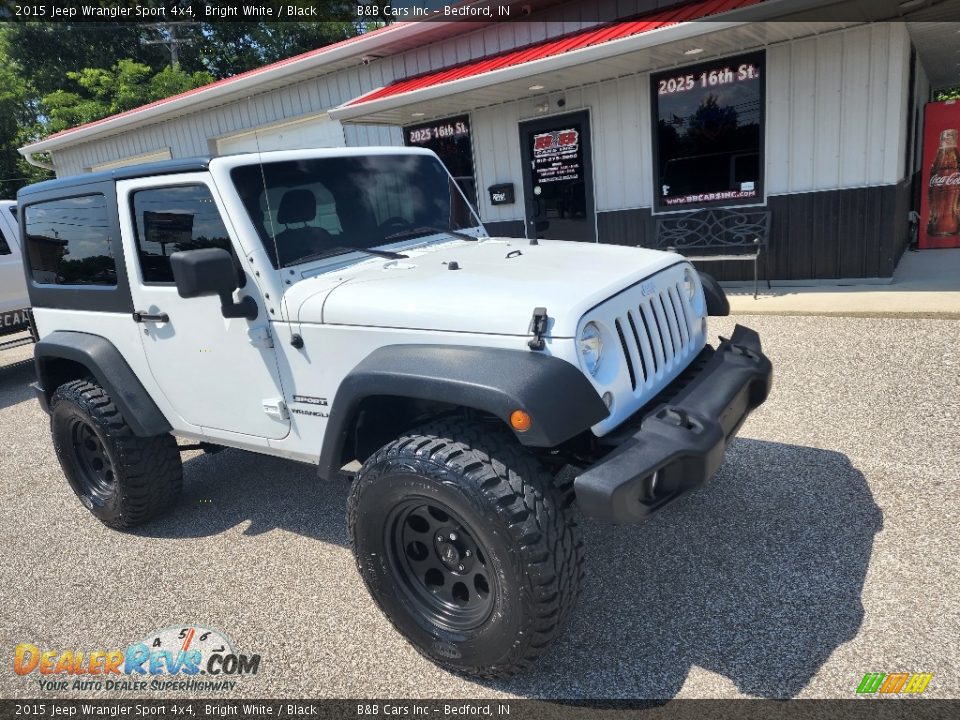 2015 Jeep Wrangler Sport 4x4 Bright White / Black Photo #6