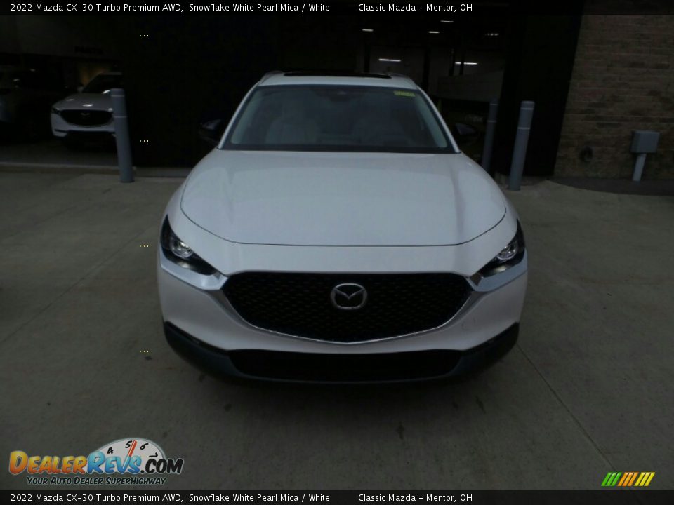 2022 Mazda CX-30 Turbo Premium AWD Snowflake White Pearl Mica / White Photo #2