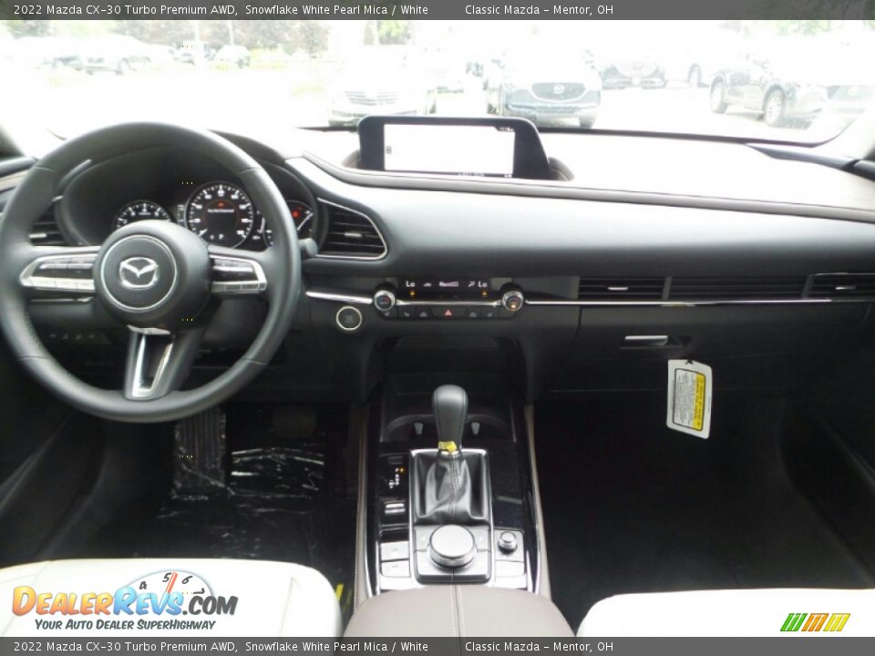 2022 Mazda CX-30 Turbo Premium AWD Snowflake White Pearl Mica / White Photo #3