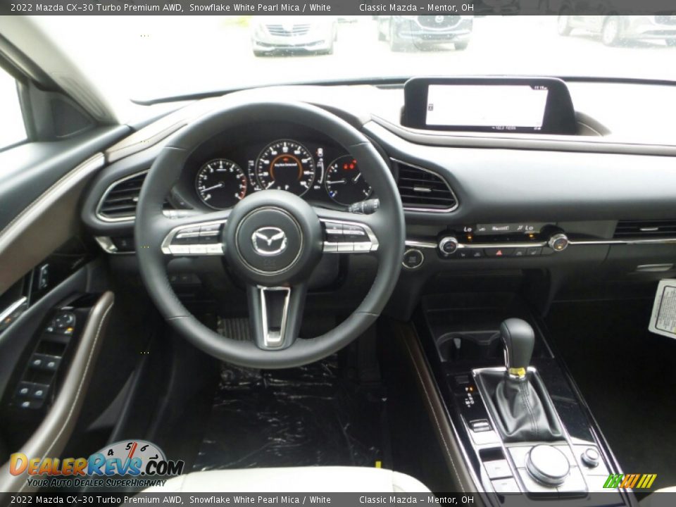 2022 Mazda CX-30 Turbo Premium AWD Snowflake White Pearl Mica / White Photo #4