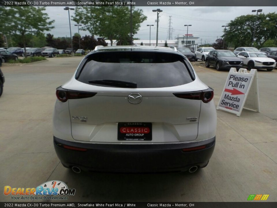 2022 Mazda CX-30 Turbo Premium AWD Snowflake White Pearl Mica / White Photo #5