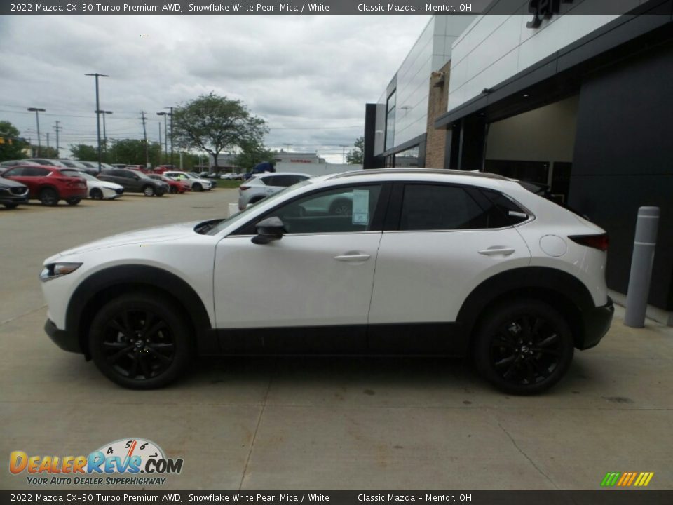 2022 Mazda CX-30 Turbo Premium AWD Snowflake White Pearl Mica / White Photo #6