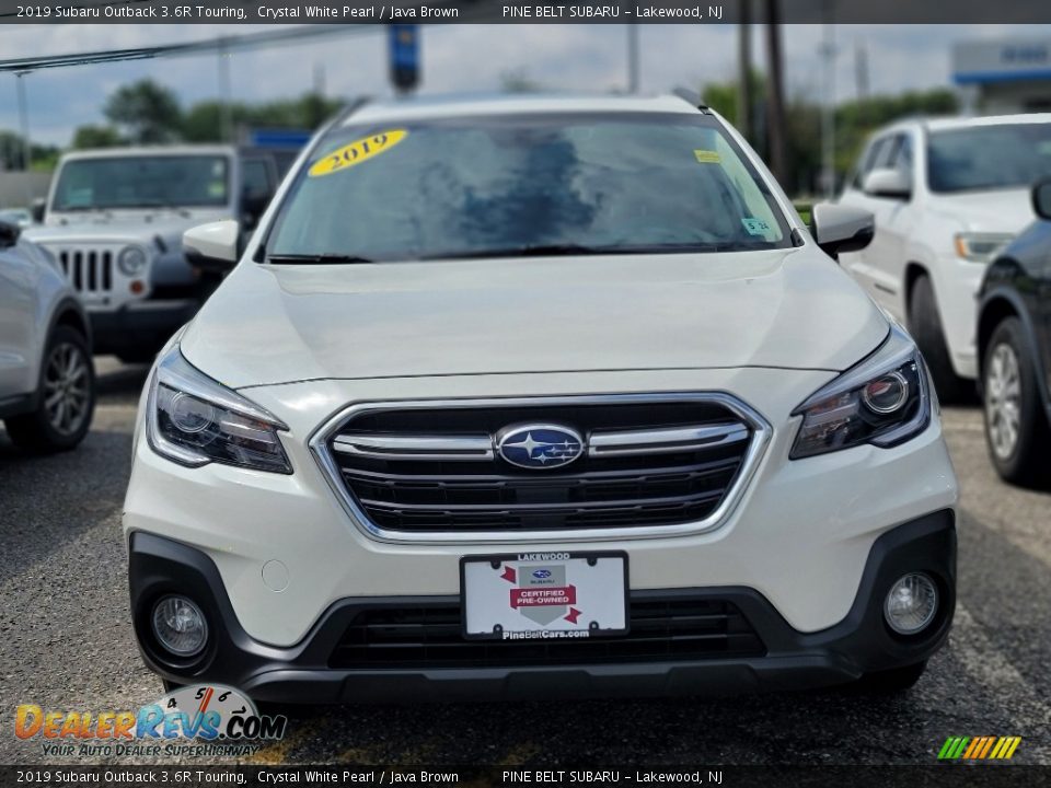 2019 Subaru Outback 3.6R Touring Crystal White Pearl / Java Brown Photo #2