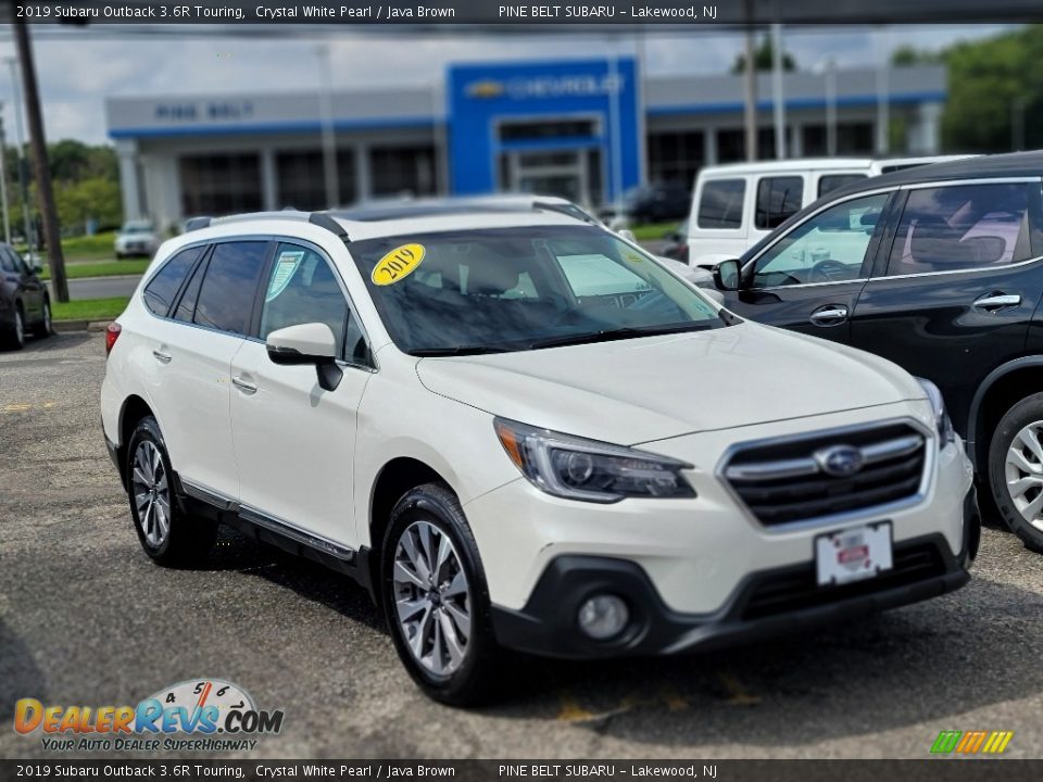 2019 Subaru Outback 3.6R Touring Crystal White Pearl / Java Brown Photo #3