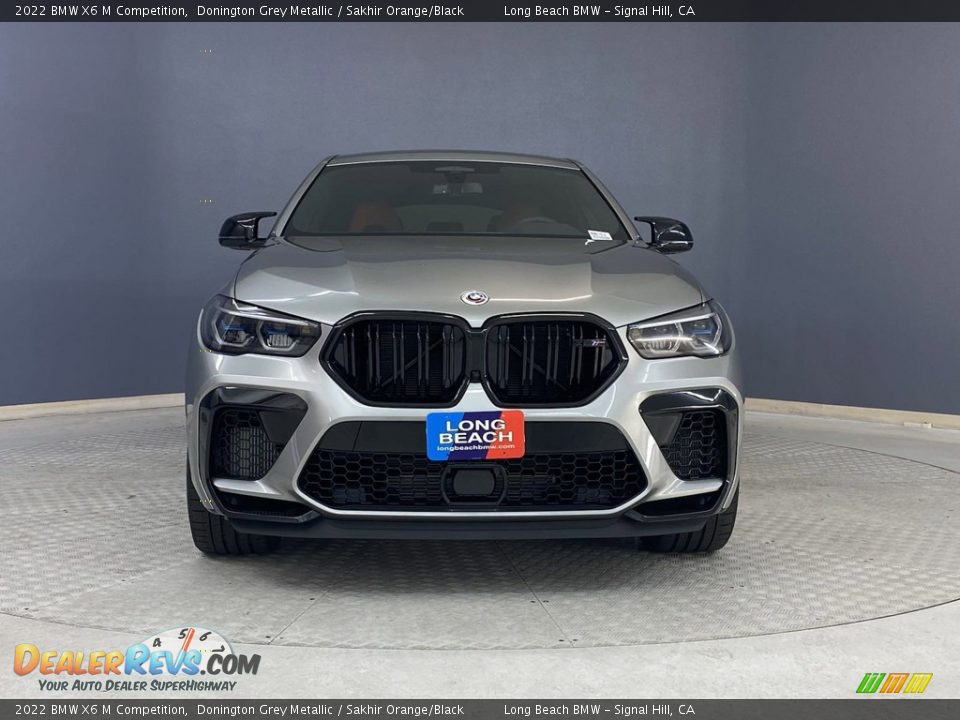 2022 BMW X6 M Competition Donington Grey Metallic / Sakhir Orange/Black Photo #2