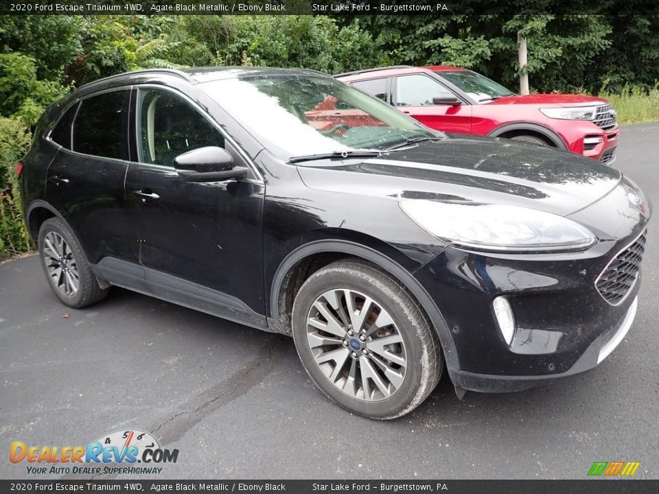 2020 Ford Escape Titanium 4WD Agate Black Metallic / Ebony Black Photo #4