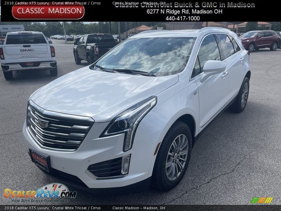 2018 Cadillac XT5 Luxury Crystal White Tricoat / Cirrus Photo #1