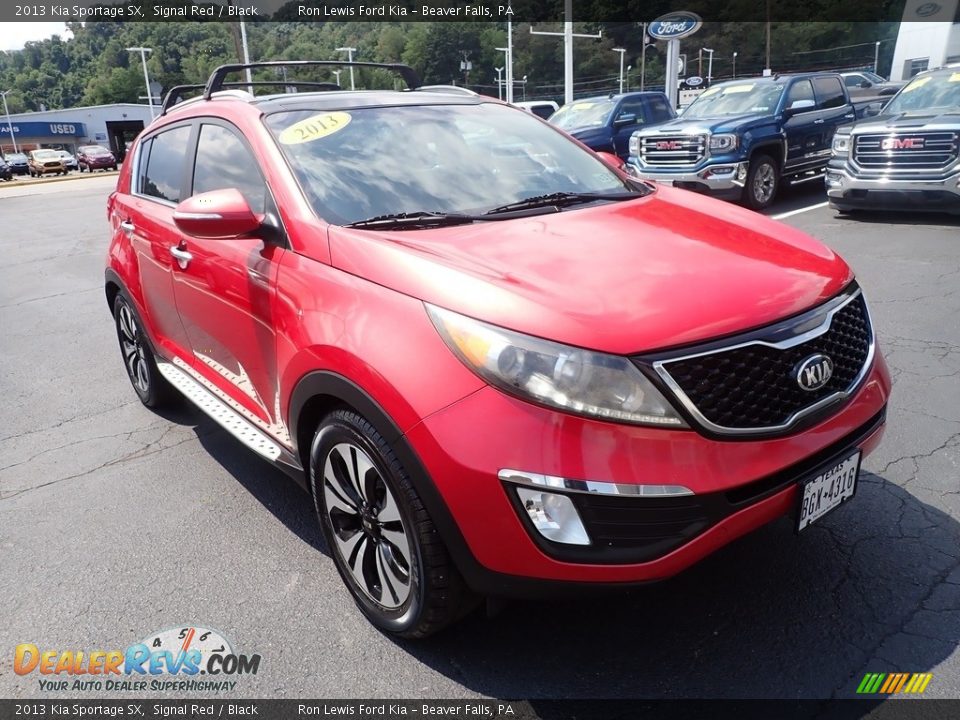 2013 Kia Sportage SX Signal Red / Black Photo #2