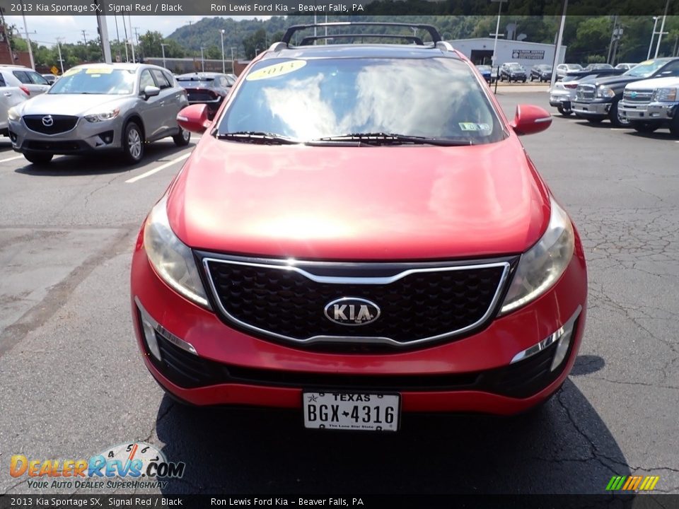 2013 Kia Sportage SX Signal Red / Black Photo #3