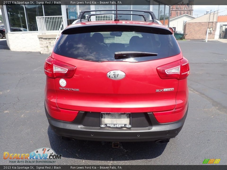 2013 Kia Sportage SX Signal Red / Black Photo #7