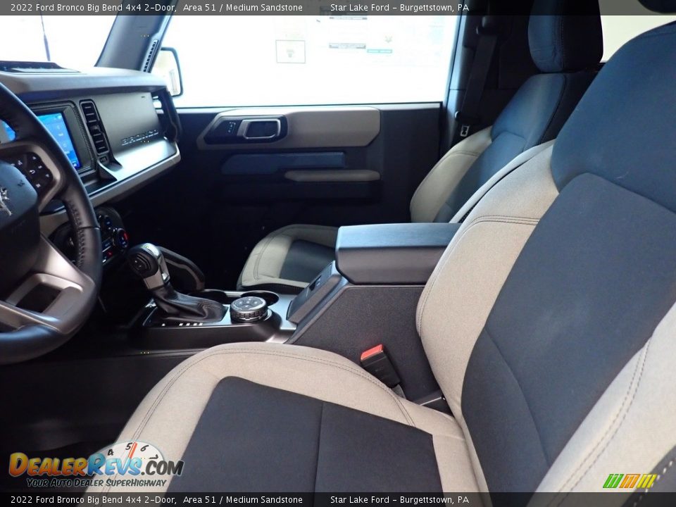 Front Seat of 2022 Ford Bronco Big Bend 4x4 2-Door Photo #10