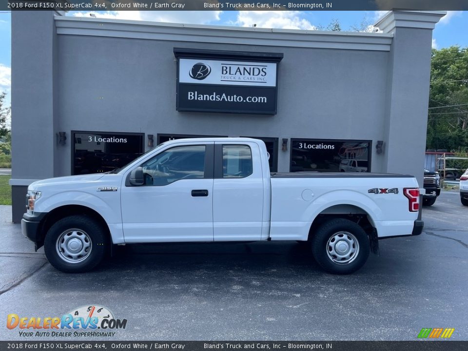 2018 Ford F150 XL SuperCab 4x4 Oxford White / Earth Gray Photo #1