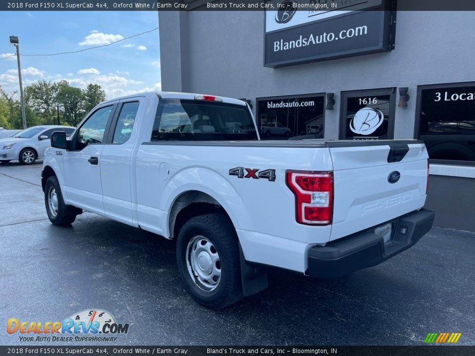 2018 Ford F150 XL SuperCab 4x4 Oxford White / Earth Gray Photo #3