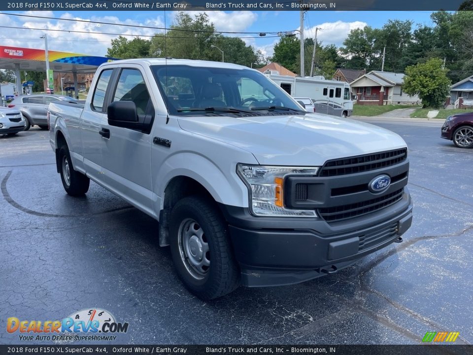 2018 Ford F150 XL SuperCab 4x4 Oxford White / Earth Gray Photo #5