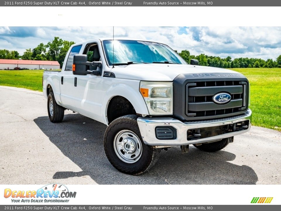 2011 Ford F250 Super Duty XLT Crew Cab 4x4 Oxford White / Steel Gray Photo #1