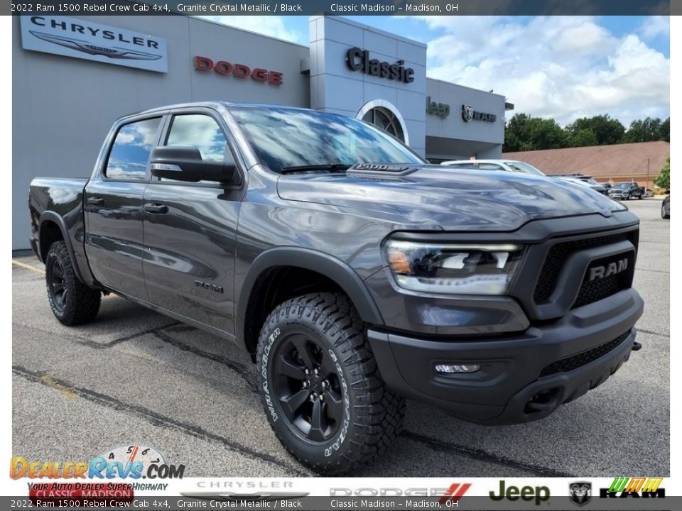 2022 Ram 1500 Rebel Crew Cab 4x4 Granite Crystal Metallic / Black Photo #1