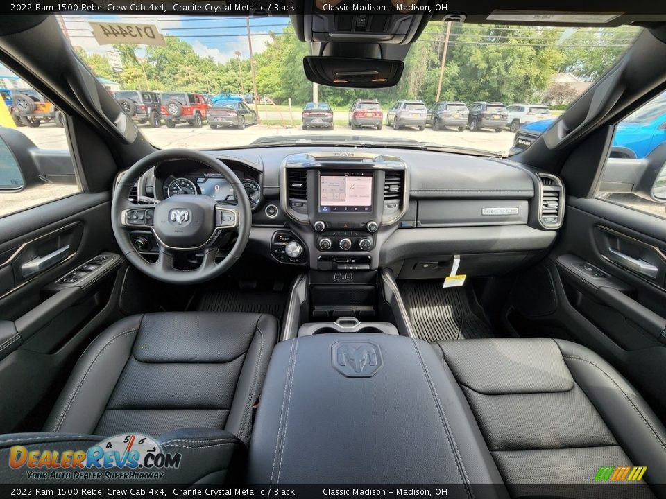 Black Interior - 2022 Ram 1500 Rebel Crew Cab 4x4 Photo #4