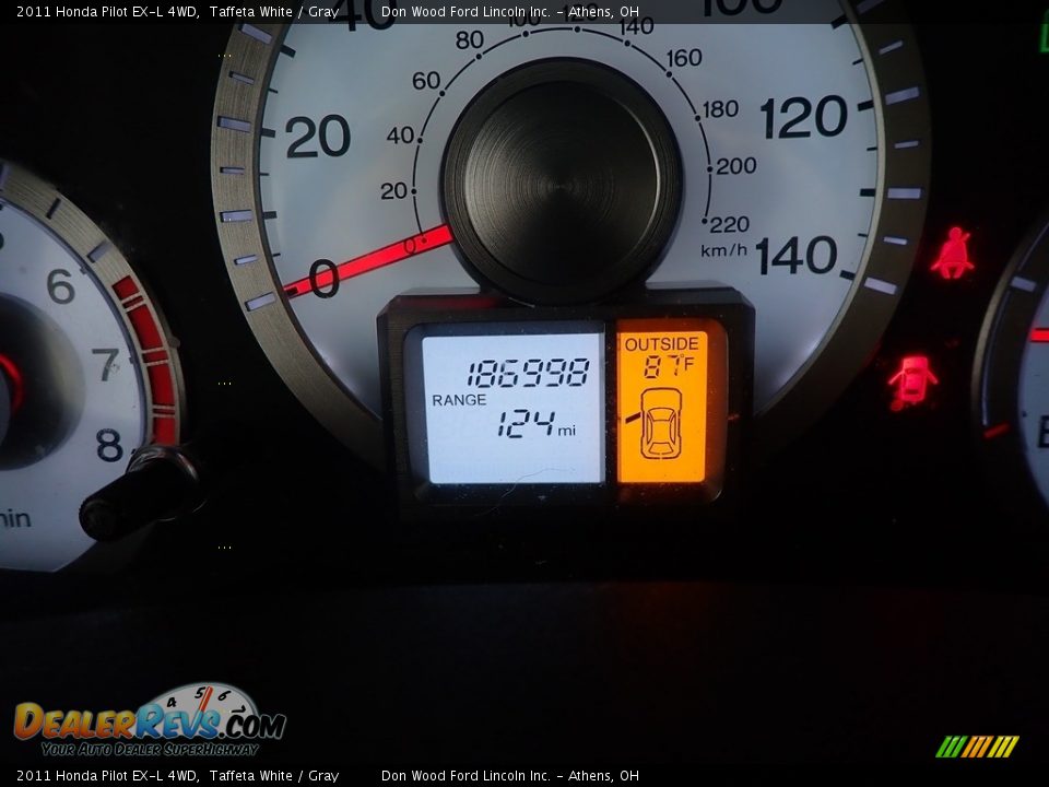 2011 Honda Pilot EX-L 4WD Taffeta White / Gray Photo #33