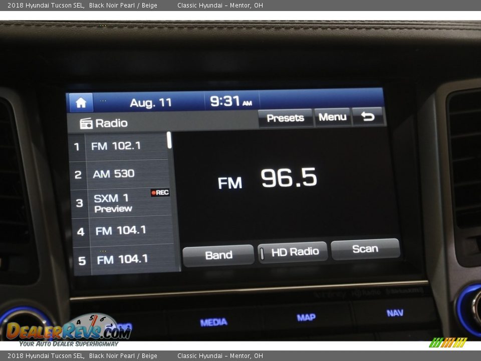 Audio System of 2018 Hyundai Tucson SEL Photo #11