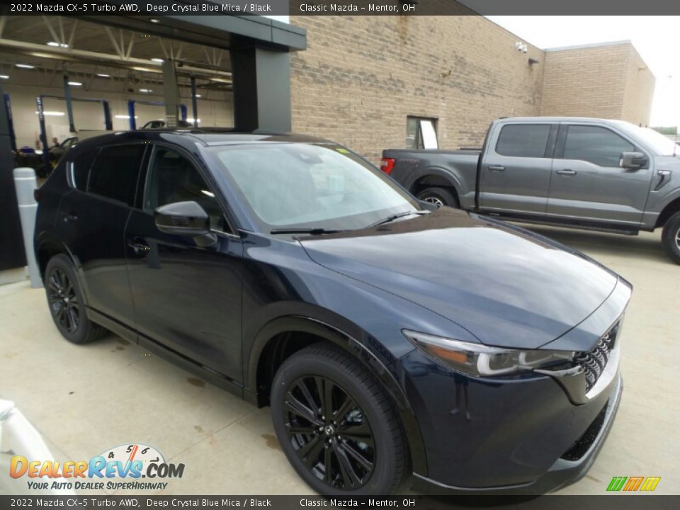 2022 Mazda CX-5 Turbo AWD Deep Crystal Blue Mica / Black Photo #1