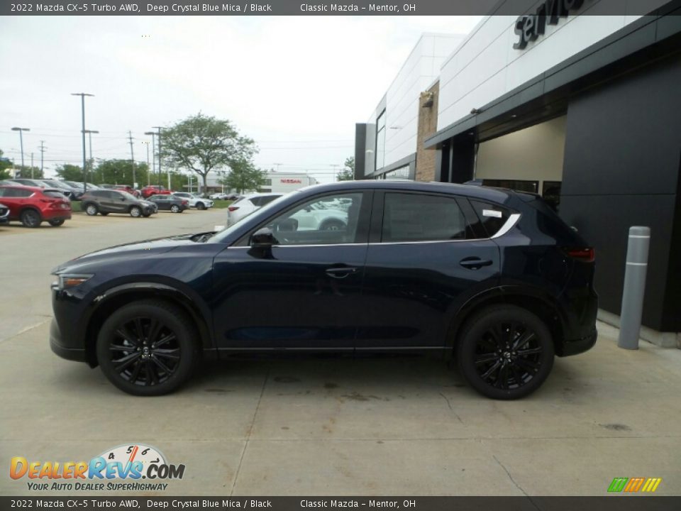 2022 Mazda CX-5 Turbo AWD Deep Crystal Blue Mica / Black Photo #6