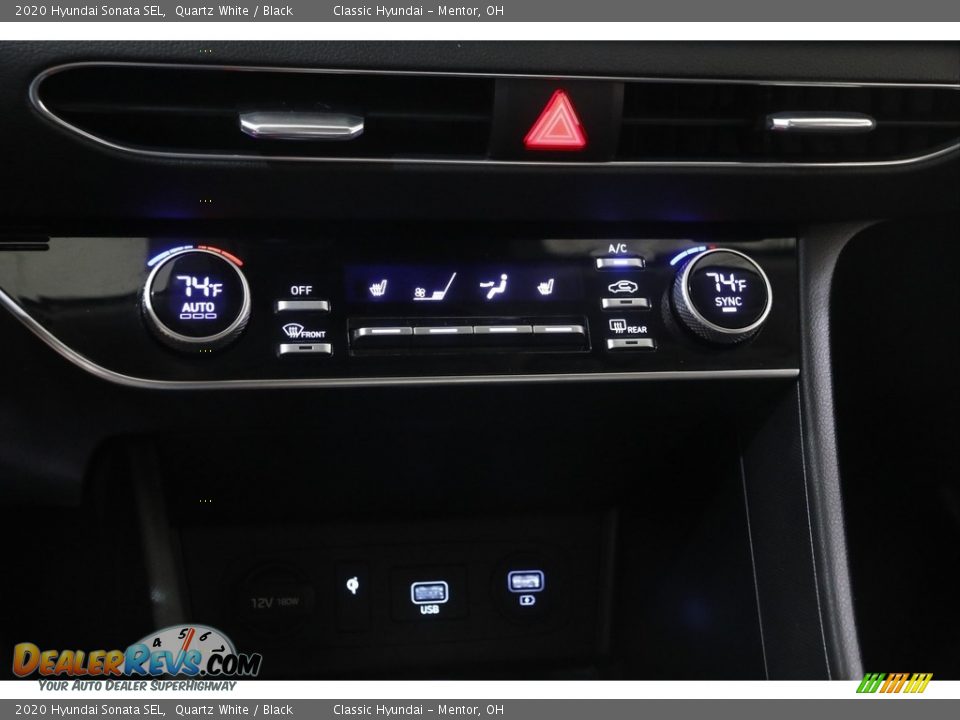 2020 Hyundai Sonata SEL Quartz White / Black Photo #12