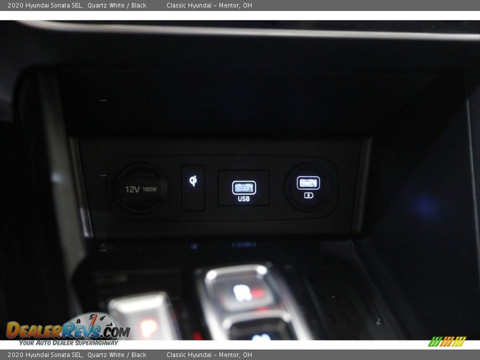 2020 Hyundai Sonata SEL Quartz White / Black Photo #13