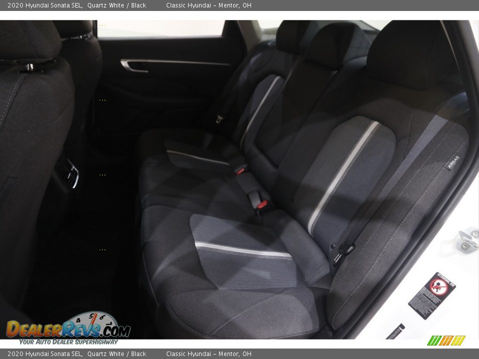 2020 Hyundai Sonata SEL Quartz White / Black Photo #17